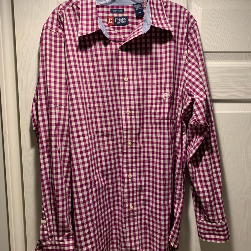 Chaps Mens Long Sleeve Button Front Shirt
